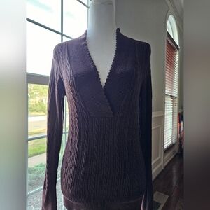 Dark Purple V-neck sweater